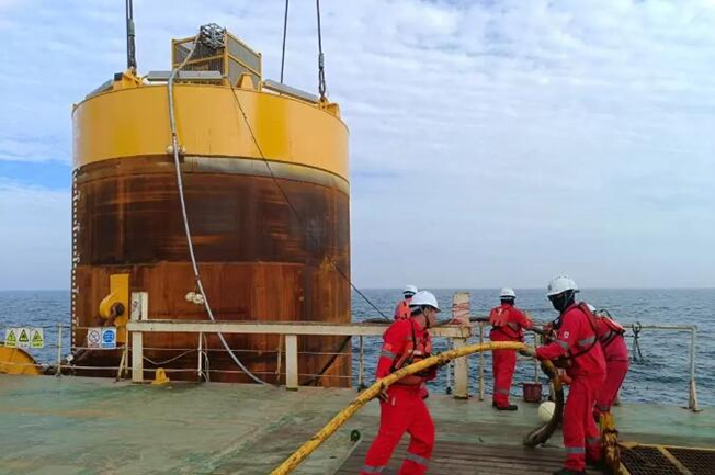 阳江漂浮式海上风电项目完成全部吸力锚沉贯施工