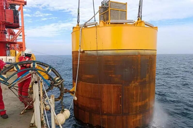 阳江漂浮式海上风电项目完成全部吸力锚沉贯施工